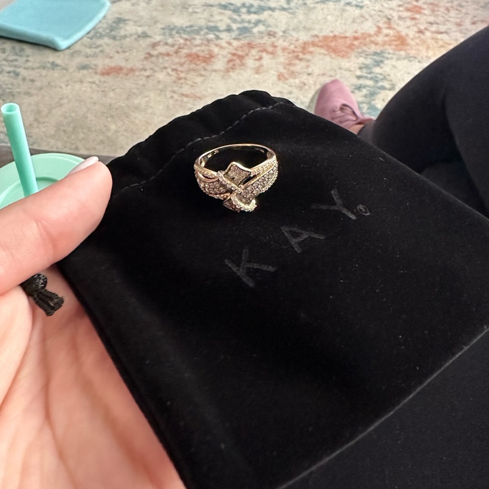 One 14 karat yellow gold ring